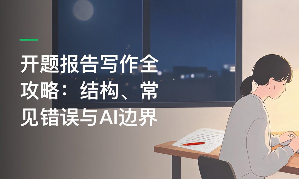 开题报告写作全攻略：结构、常见错误与AI边界