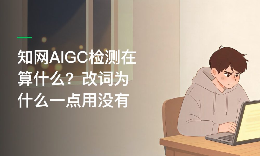 知网AIGC检测在算什么？改词为什么一点用没有