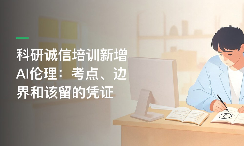 科研诚信培训新增AI伦理：考点、边界和该留的凭证